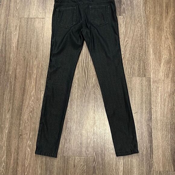 Shinny black jeggings. Size medium. - Picture 3 of 5